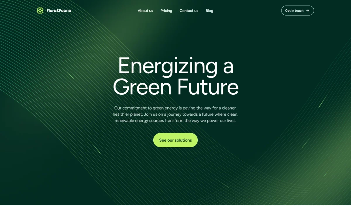 Flora&Fauna – Free Tailwind CSS Business Website Template